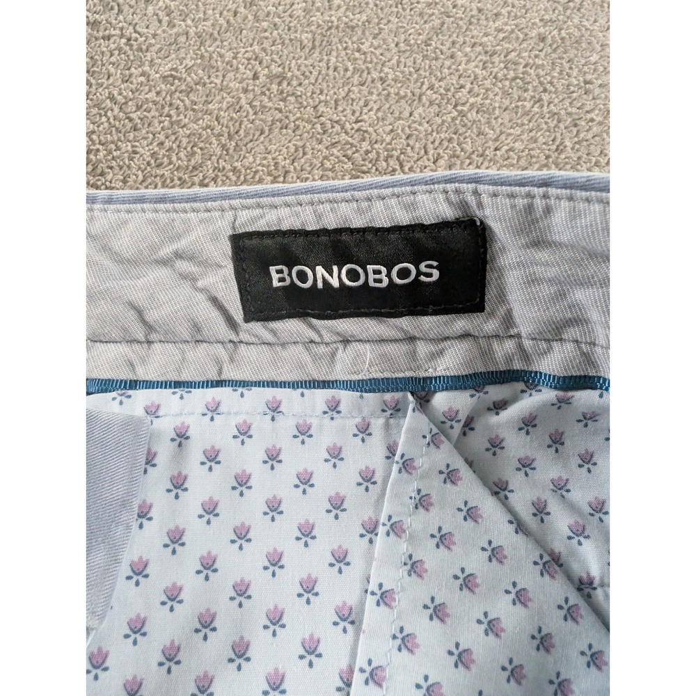 Bonobos Mens Pants Size 30/32 Blue Gray Straight Slim Fit Flat Front - Picture 13 of 15